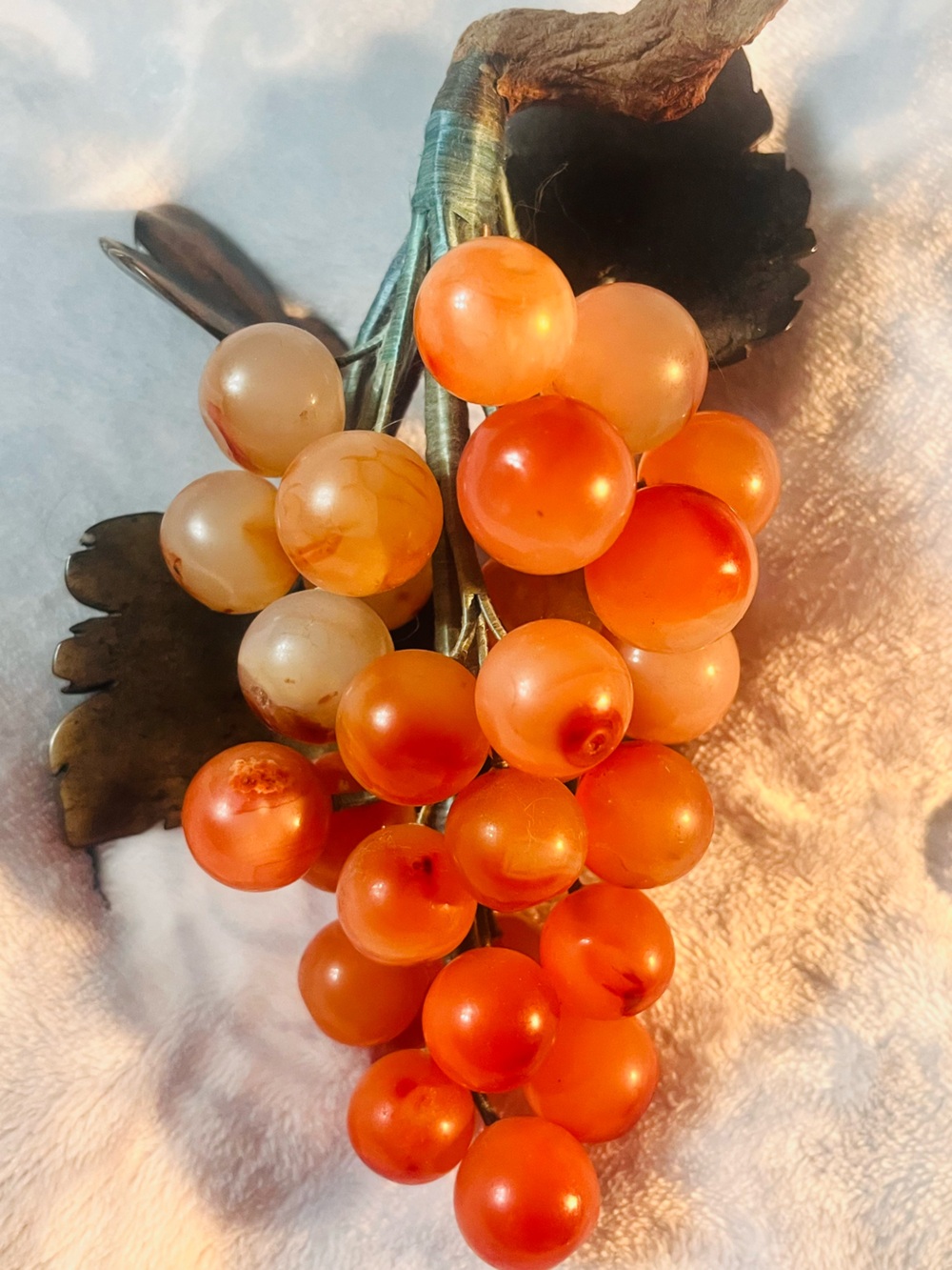 Agate grape ornament